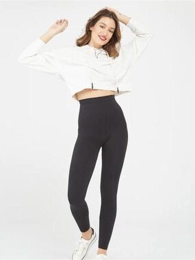 SPANX Look At Me Now Seamless High-Waist Black Leggings